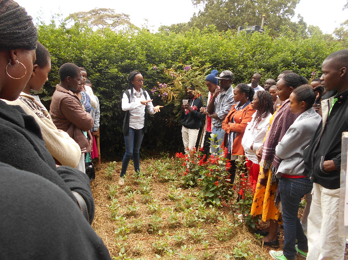 Learning with EE volunteer, Claire Nasike, at A Rocha Kenya’s centre in Karara, Nairobi.